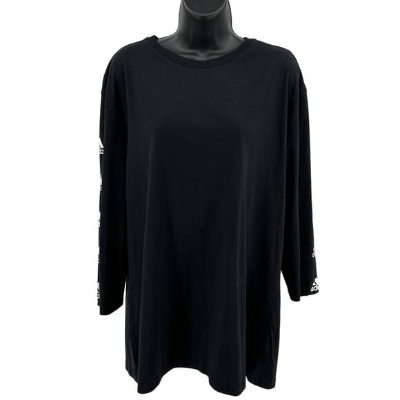 Adidas The Go-To Performance Tee WMNS XL Crew Neck Black Cut Off Sleeve Pullover - Picture 1 of 8